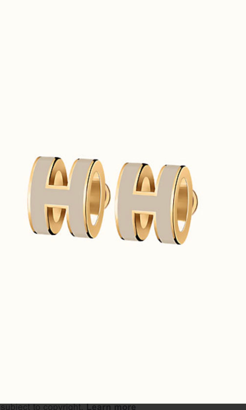 [⭐Haelin Jewelry]MINI POP H GOLD EARRINGS GREY