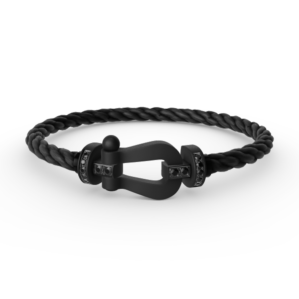 [⭐Haelin Jewelry]FORCE LARGE SERIES HORSESHOE BLACK SAMURAI BRACELET
