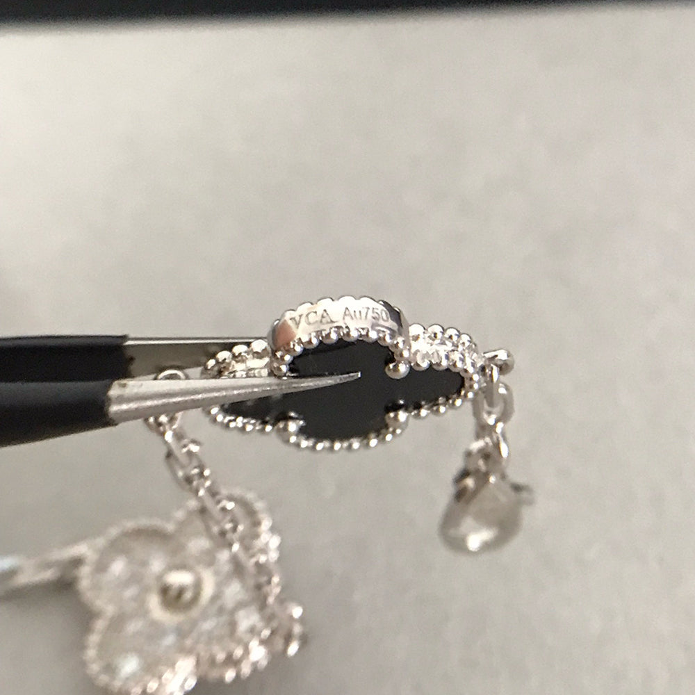 [⭐Haelin Jewelry] CLOVER 5 MOTIF ONYXS BRACELET COLLECTION