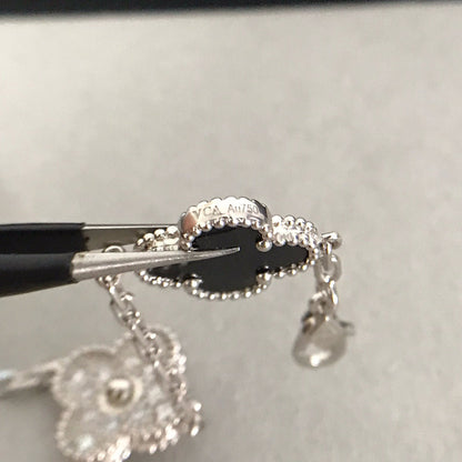 [⭐Haelin Jewelry] CLOVER 5 MOTIF ONYXS BRACELET COLLECTION