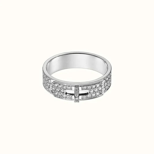[⭐Haelin Jewelry]KELLY SILVER DIAMOND RING