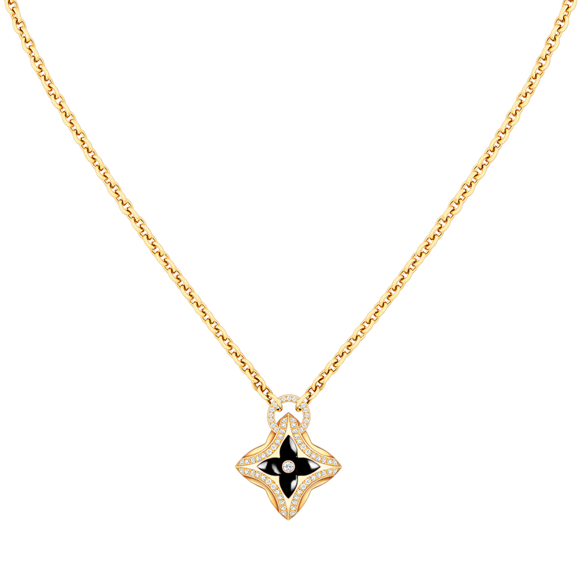 [⭐Haelin Jewelry]STAR PEDANT PINK GOLD DIAMOND NECKLACE