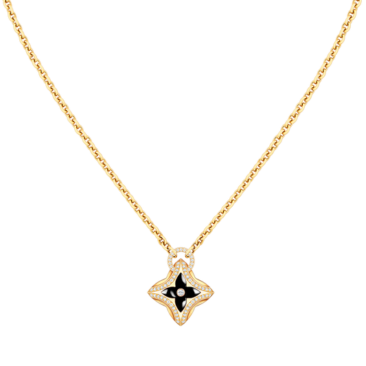 [⭐Haelin Jewelry]STAR PEDANT PINK GOLD DIAMOND NECKLACE