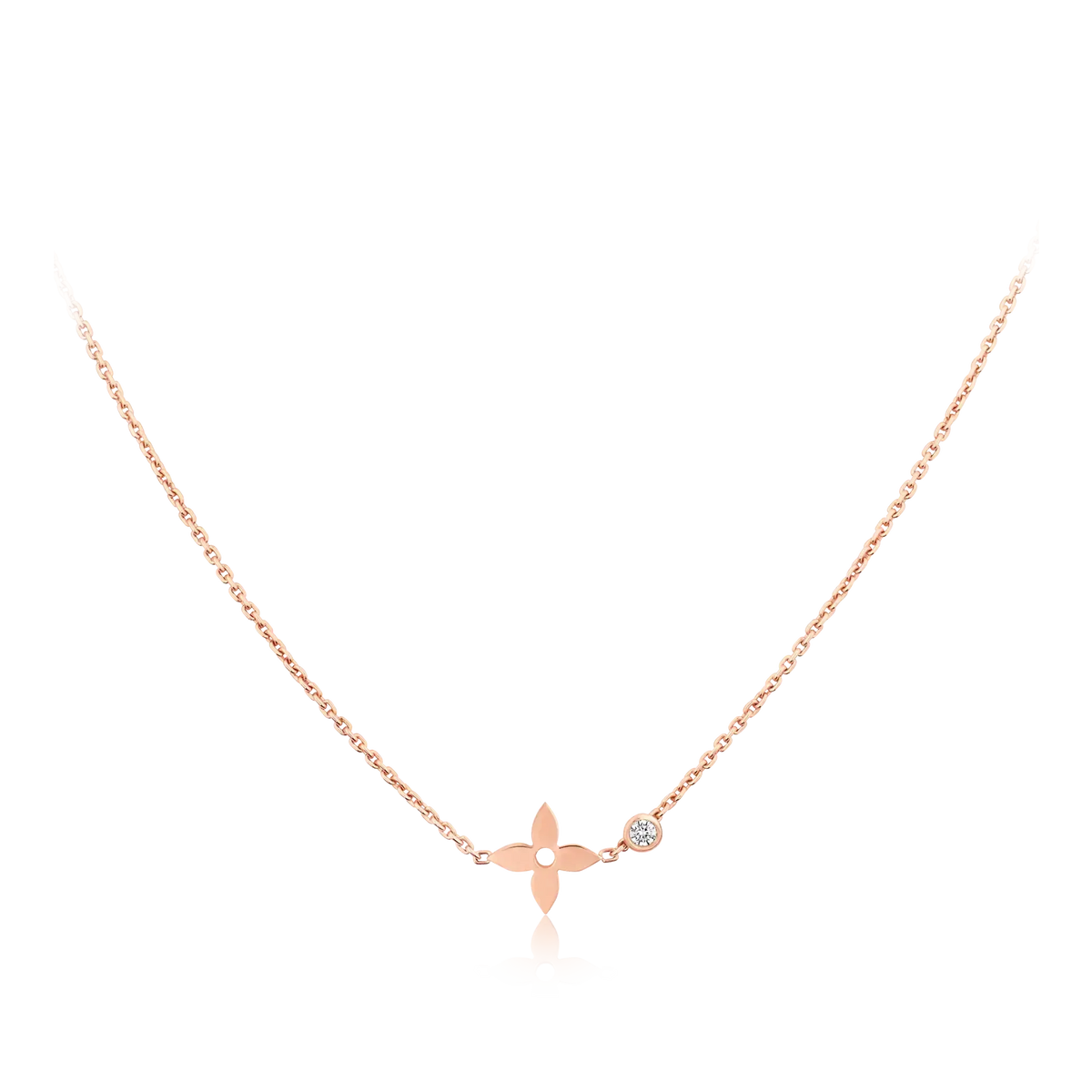 [⭐Haelin Jewelry]BLOSSOM PENDANT PINK GOLD AND DIAMOND