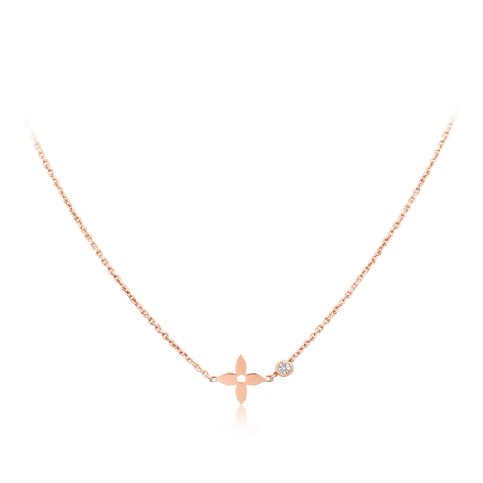 [⭐Haelin Jewelry]BLOSSOM PENDANT PINK GOLD AND DIAMOND