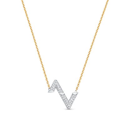 [⭐Haelin Jewelry]VOLT SILVER DIAMOND PEDANT NECKLACE