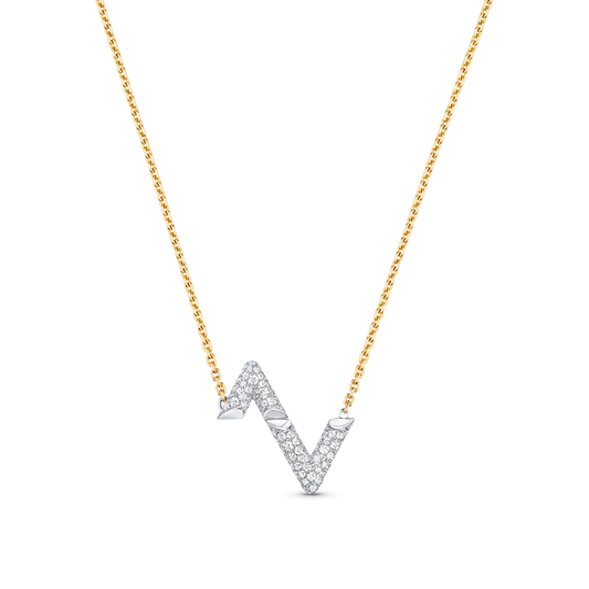 [⭐Haelin Jewelry]VOLT SILVER DIAMOND PEDANT NECKLACE