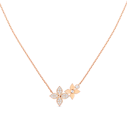 [⭐Haelin Jewelry]STAR BLOSSOM NECKLACE PINK GOLD DIAMONDS