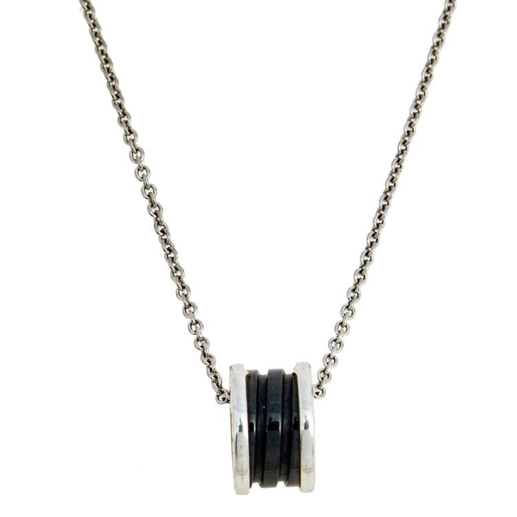 [⭐Haelin Jewelry]ZERO 1 BLACK CERAMIC SILVER NECKLACE