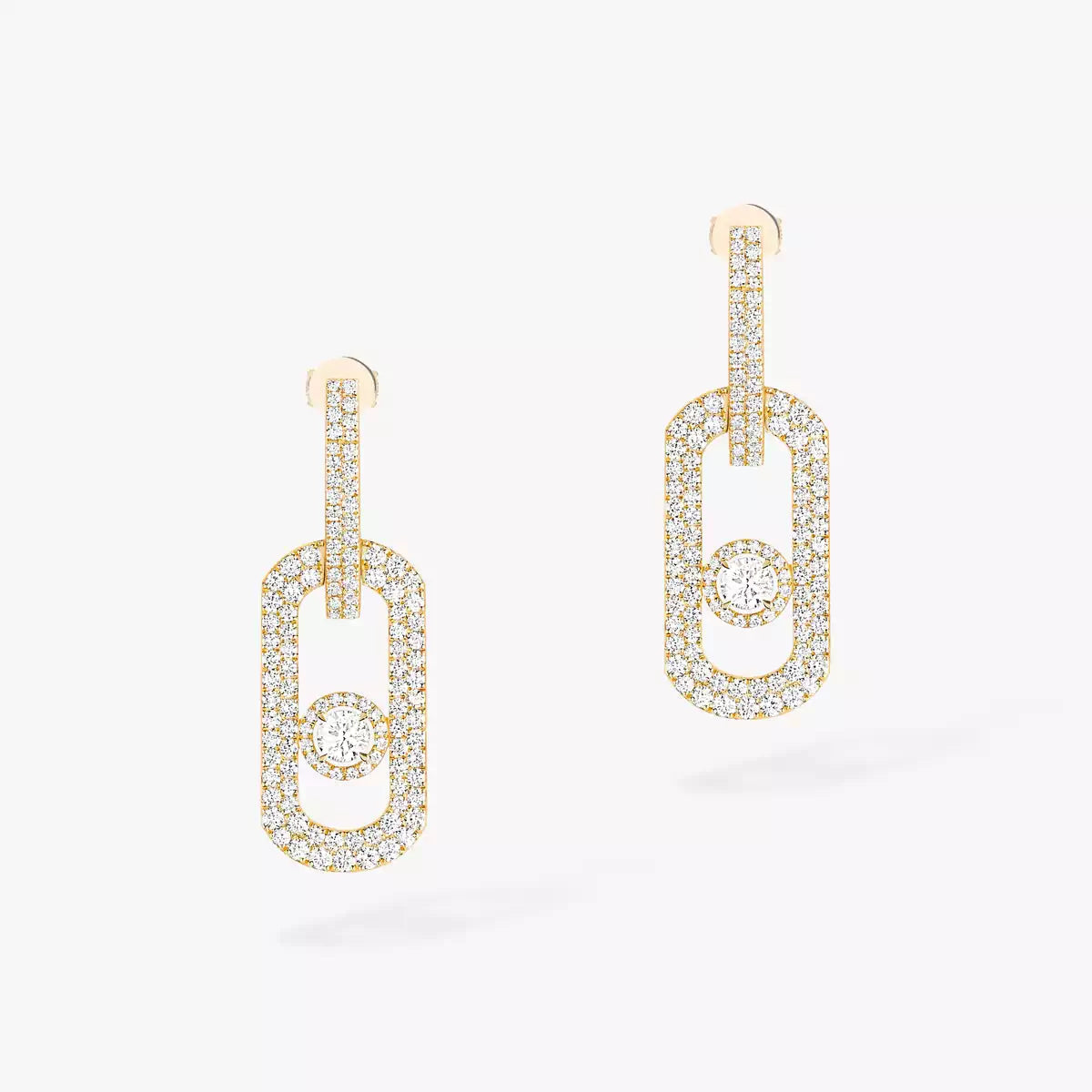 [⭐Haelin Jewelry]So Move XL Pave_-Set Diamond Pendant Earrings