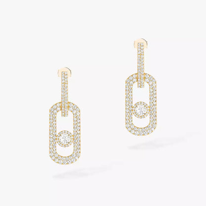 [⭐Haelin Jewelry]So Move XL Pave_-Set Diamond Pendant Earrings
