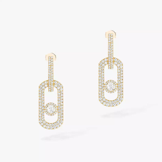 [⭐Haelin Jewelry]So Move XL Pave_-Set Diamond Pendant Earrings