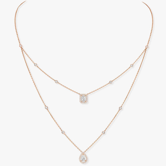 [⭐Haelin Jewelry]MY TWIN 2 ROW DIAMOND NECKLACE