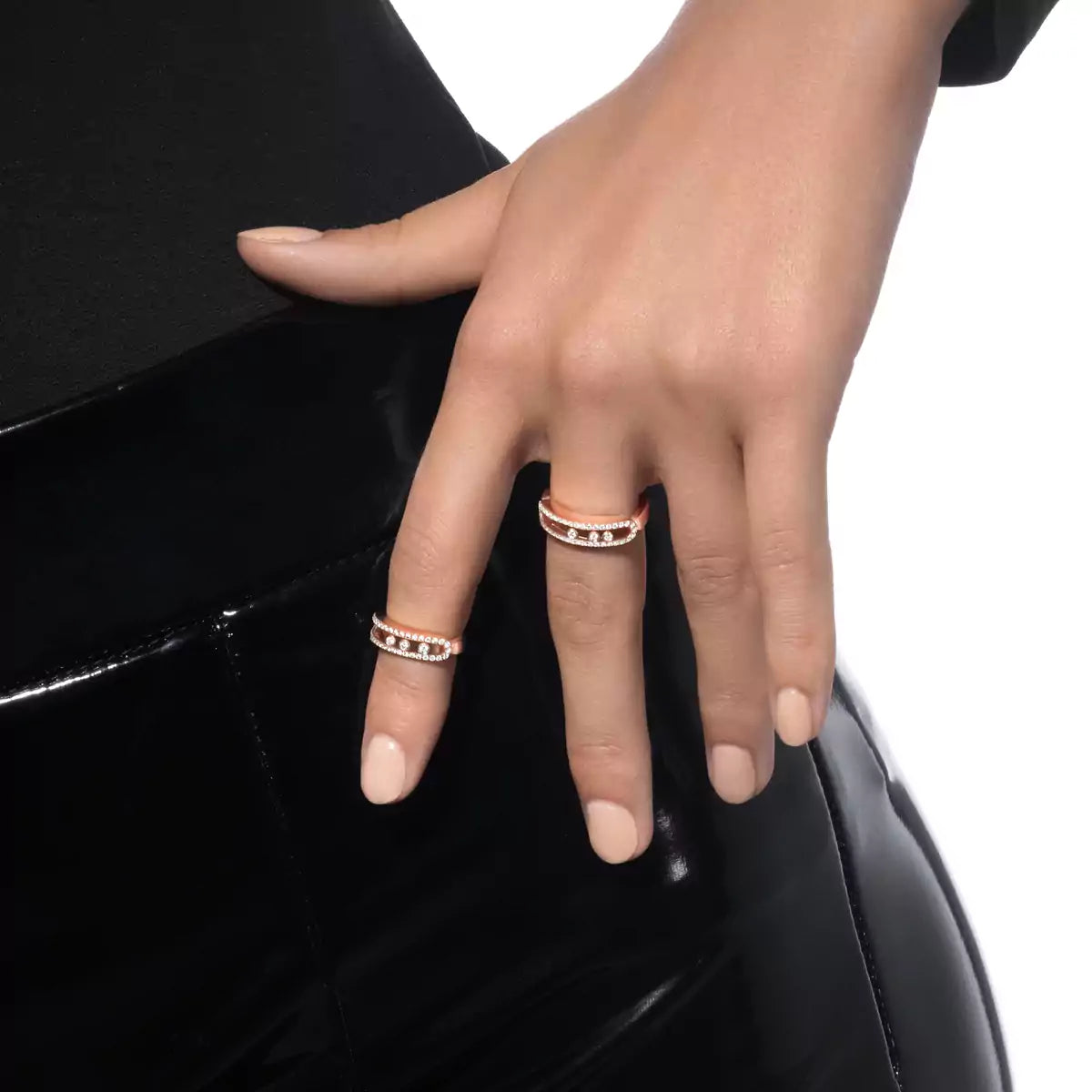 [⭐Haelin Jewelry] Baby Move Gold Diamond Pave_ Ring