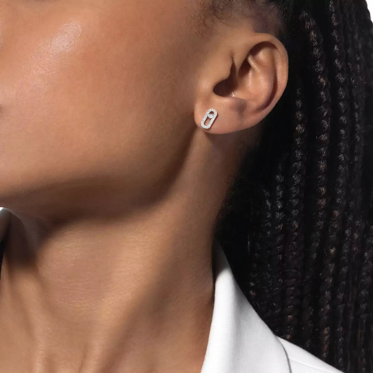 [⭐Haelin Jewelry]Move Uno Diamond Earrings
