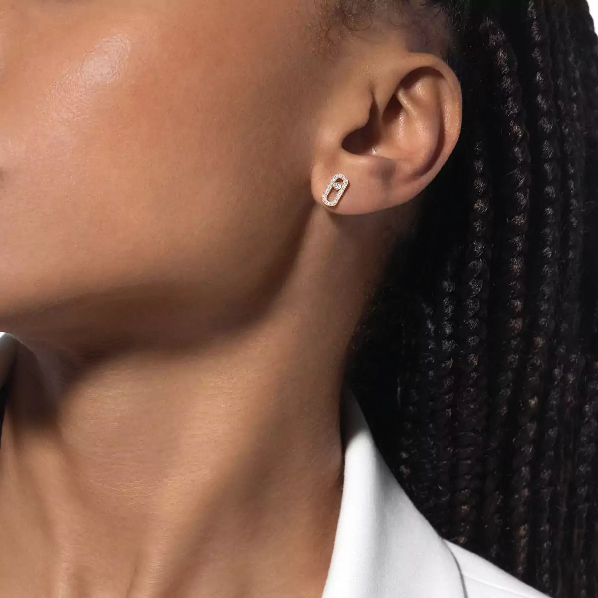 [⭐Haelin Jewelry]Move Uno Diamond Earrings