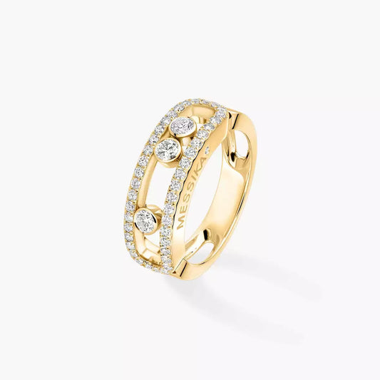 [⭐Haelin Jewelry] Move Gold Diamond Pave_ Ring