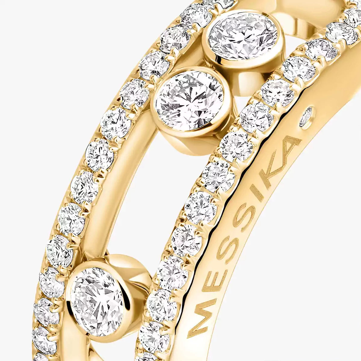 [⭐Haelin Jewelry] Move Gold Diamond Pave_ Ring