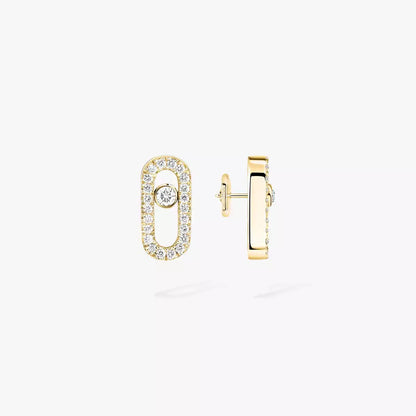[⭐Haelin Jewelry]Move Uno Diamond Earrings