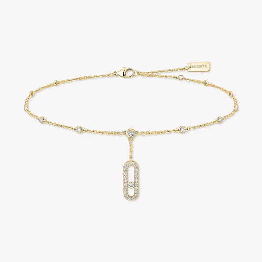 [⭐Haelin Jewelry] Move Uno pavé ankle bracelet