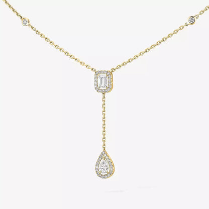 [⭐Haelin Jewelry]Gold Diamond Tie Necklace