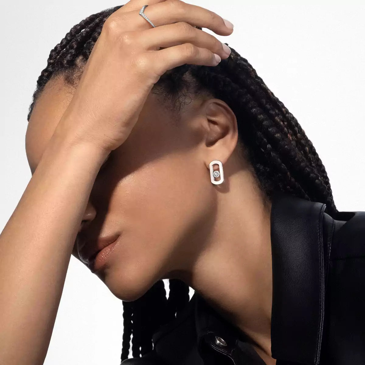 [⭐Haelin Jewelry]So Move Diamond Earrings in Yellow Gold