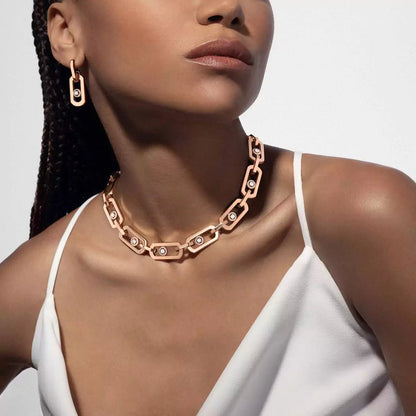 [⭐Haelin Jewelry]So Move XL Diamond Pendant Earrings