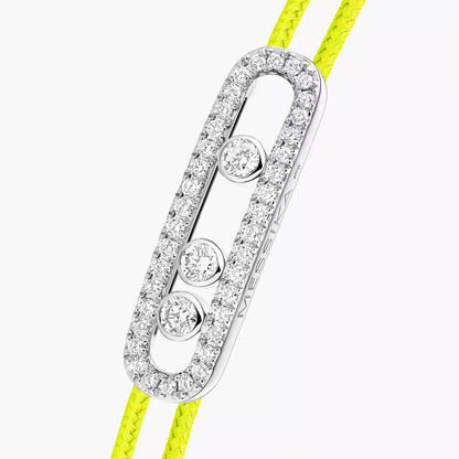 [⭐Haelin Jewelry]Messika Care(s) pink cord pavé bracelet
