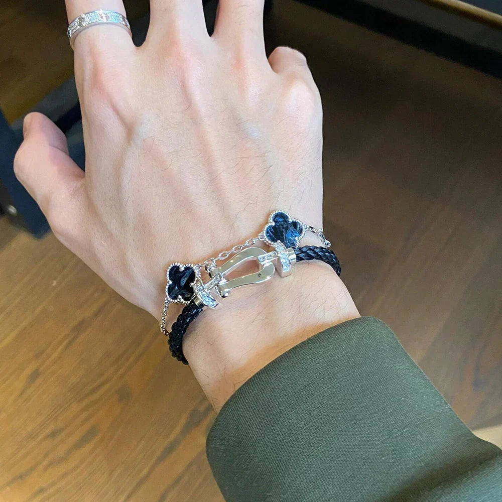 [⭐Haelin Jewelry]CLOVER 5 MOTIF PIETERSITE BRACELET COLLECTION