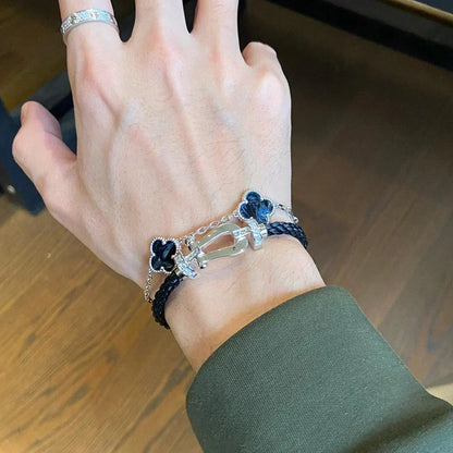 [⭐Haelin Jewelry]CLOVER 5 MOTIF PIETERSITE BRACELET COLLECTION