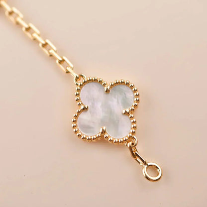 [⭐Haelin Jewelry]CLOVER WHITE PEARL MOP 5 MOTIF BRACELET COLLECTION