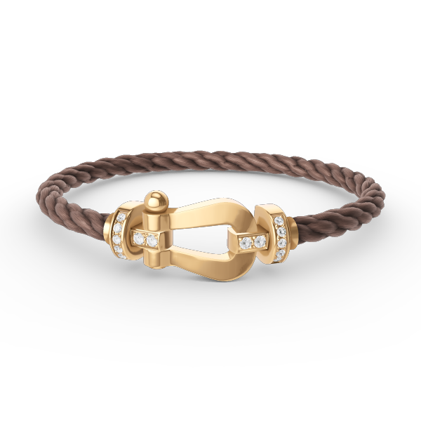 [⭐Haelin Jewelry]FORCE LARGE HORSESHOE HALF DIAMOND BRACELET GOLD