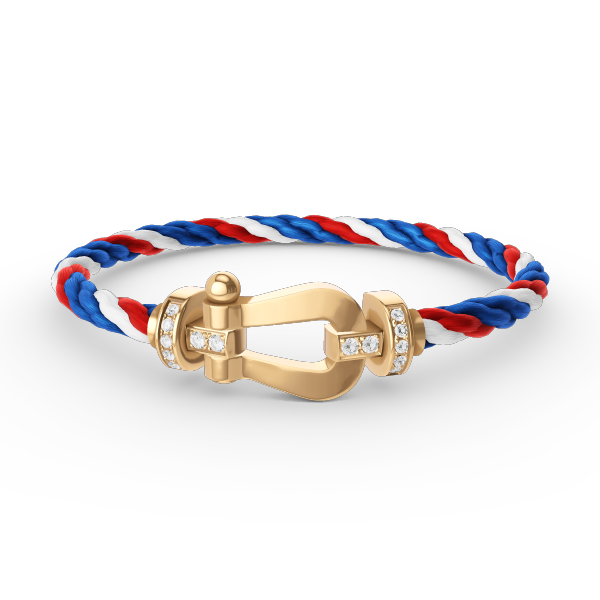 [⭐Haelin Jewelry]FORCE LARGE HORSESHOE HALF DIAMOND BRACELET GOLD