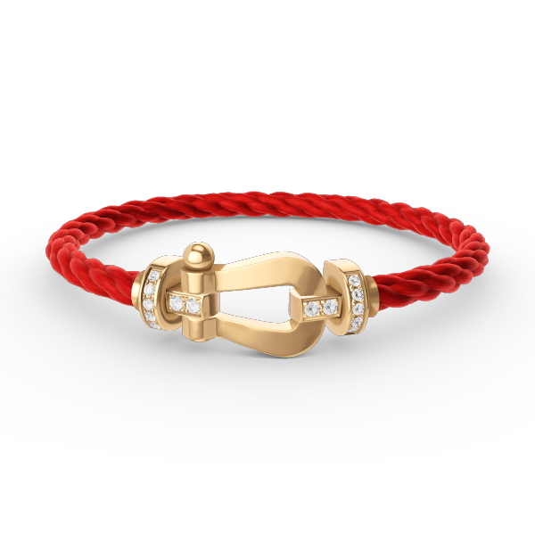 [⭐Haelin Jewelry]FORCE LARGE HORSESHOE HALF DIAMOND BRACELET GOLD