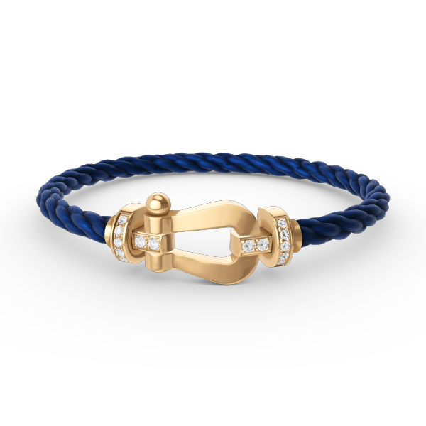 [⭐Haelin Jewelry]FORCE LARGE HORSESHOE HALF DIAMOND BRACELET GOLD