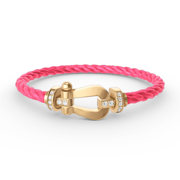 [⭐Haelin Jewelry]FORCE LARGE HORSESHOE HALF DIAMOND BRACELET GOLD