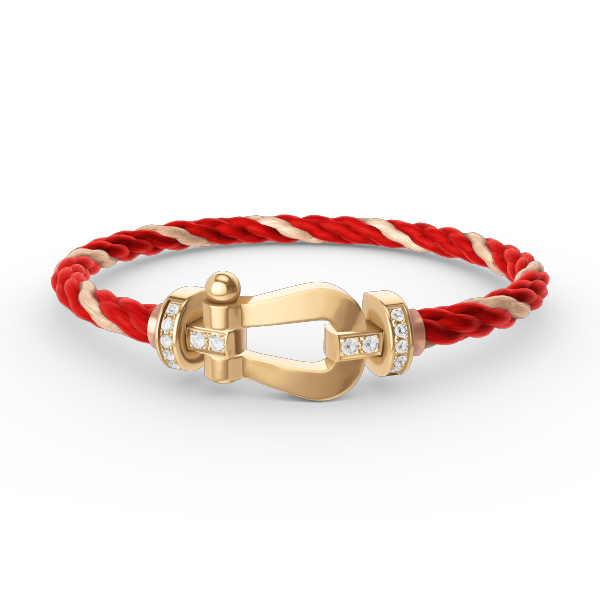 [⭐Haelin Jewelry]FORCE LARGE HORSESHOE HALF DIAMOND BRACELET GOLD