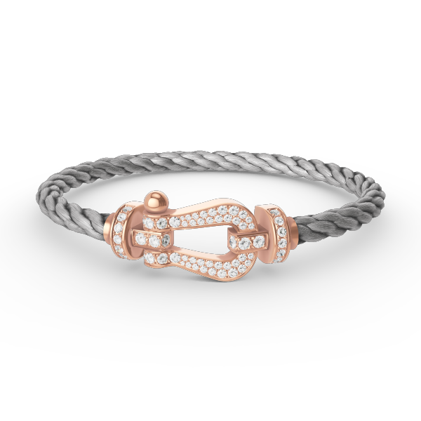 [⭐Haelin Jewelry]FORCE LARGE HORSESHOE FULL DIAMOND BRACELET ROSE GOLD