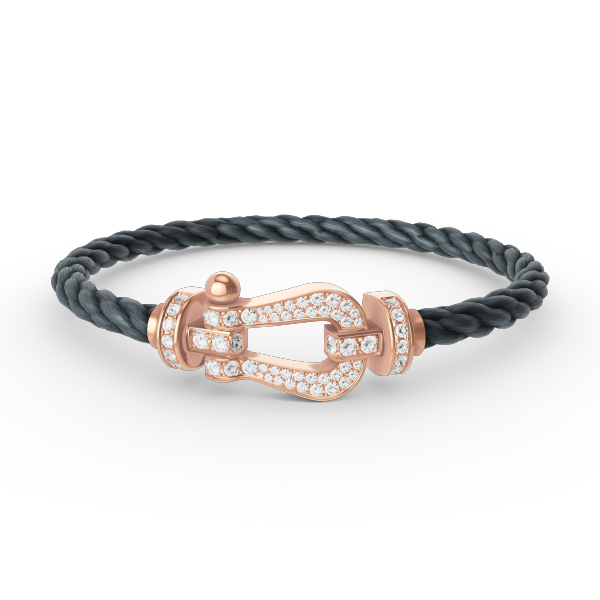 [⭐Haelin Jewelry]FORCE LARGE HORSESHOE FULL DIAMOND BRACELET ROSE GOLD