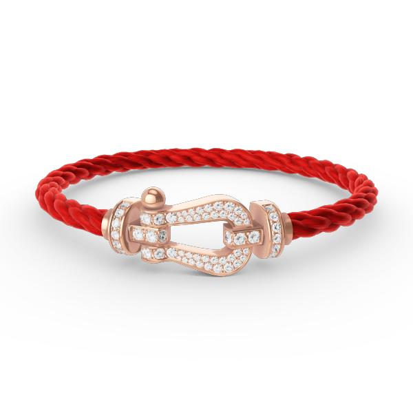 [⭐Haelin Jewelry]FORCE LARGE HORSESHOE FULL DIAMOND BRACELET ROSE GOLD