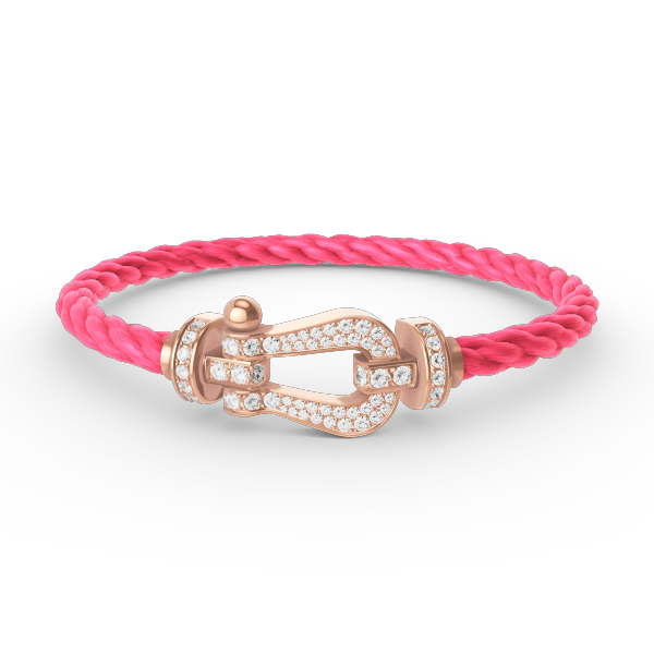 [⭐Haelin Jewelry]FORCE LARGE HORSESHOE FULL DIAMOND BRACELET ROSE GOLD