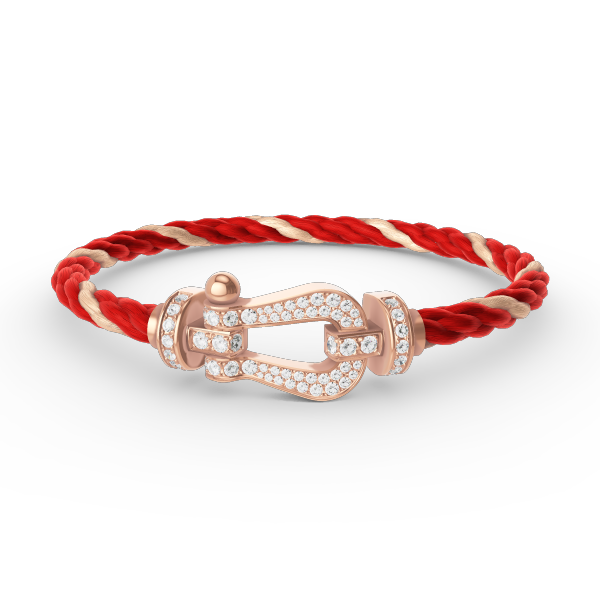 [⭐Haelin Jewelry]FORCE LARGE HORSESHOE FULL DIAMOND BRACELET ROSE GOLD