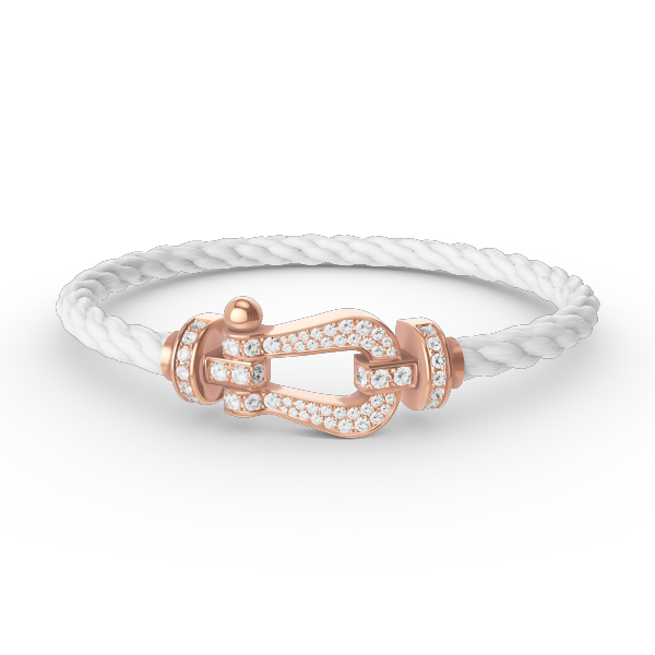 [⭐Haelin Jewelry]FORCE LARGE HORSESHOE FULL DIAMOND BRACELET ROSE GOLD