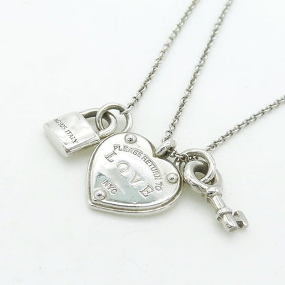 [Haelin Jewelry]LOVE HEART TAG KEY NECKLACE