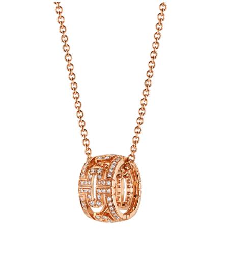 [⭐Haelin Jewelry]PARENTESI NECKLACE PINK GOLD DIAMOND