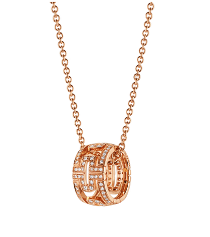 [⭐Haelin Jewelry]PARENTESI NECKLACE PINK GOLD DIAMOND