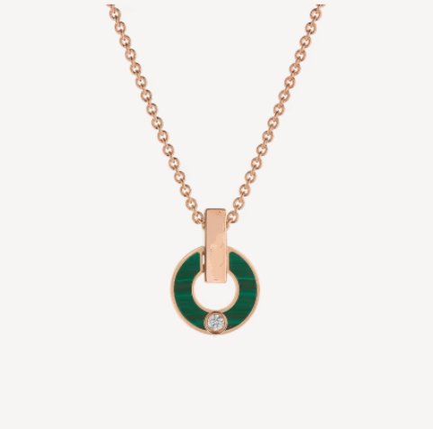 [⭐Haelin Jewelry]GARI NECKLACE PINK GOLD MALACHITE