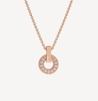 [⭐Haelin Jewelry]GARI NECKLACE PINK GOLD DIAMOND