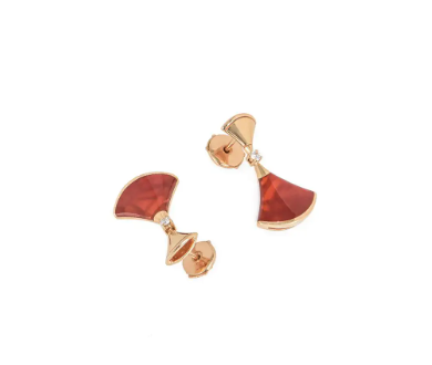 [⭐Haelin Jewelry]DREAM Carnelian PINK GOLD EARRINGS