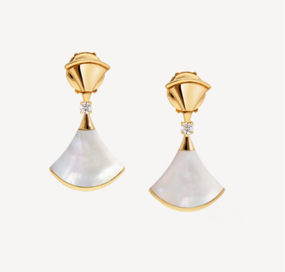 [⭐Haelin Jewelry]DREAM MOP 1 DIAMOND EARRINGS